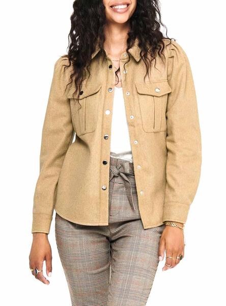 Chemise Only Eilena Beige pour Femme