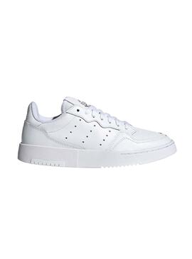 Baskets Adidas Supercourt Junior Cuir Blanc