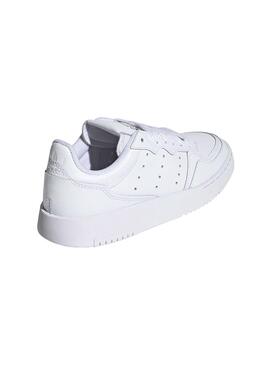 Baskets Adidas Supercourt Junior Cuir Blanc