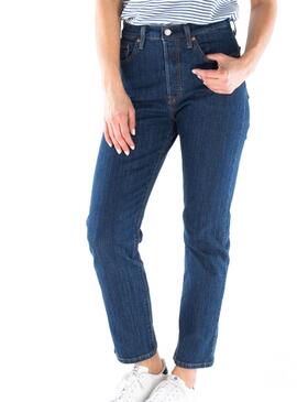 Jeans Levis 501 Crop Shot Femme Noire