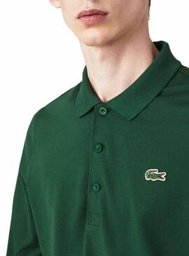 Polo Lacoste Longue Vert pour Homme