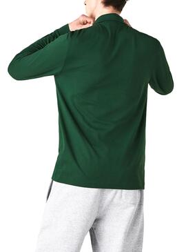 Polo Lacoste Longue Vert pour Homme