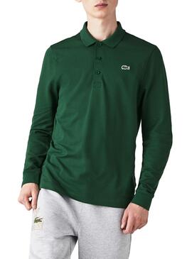 Polo Lacoste Longue Vert pour Homme