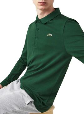 Polo Lacoste Longue Vert pour Homme