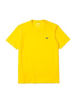 T-Shirt Lacoste Basic Jaune pour Homme
