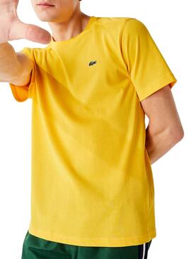 T-Shirt Lacoste Basic Jaune pour Homme