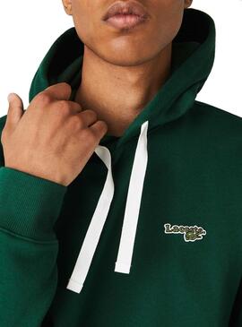 Sweat Capuche Lacoste Vert pour Homme