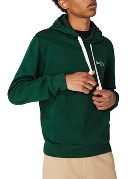 Sweat Capuche Lacoste Vert pour Homme