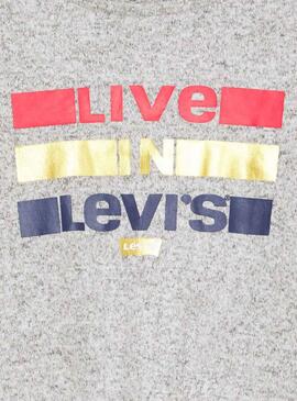 T-shirt Levis Tie Gris pour Fille