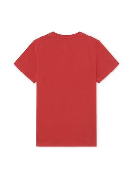 T-Shirt Hackett Basic Logo Rouge pour Garçon
