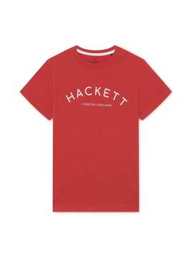 T-Shirt Hackett Basic Logo Rouge pour Garçon