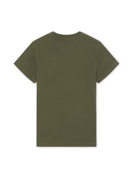 T-Shirt Hackett Basic Logo Vert pour Garçon
