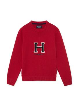 Pull Hackett H Logo Rouge pour Garçon