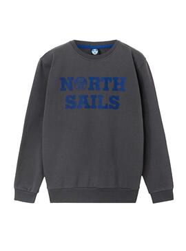 Sweat North Sails Brand Gris pour Homme