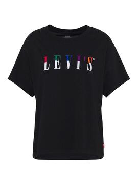 T-Shirt Levis Varsity Noir pour Femme