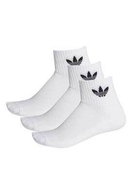 Calcetines Adidas Mid Ankle Blanc Femme et Homme