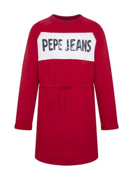 Robe Pepe Jeans Aurora Rouge pour Fille