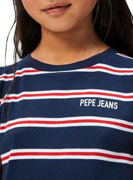 Robe Pepe Jeans Fiona Rayures pour Fille