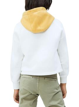 Sweat Pepe Jeans Jane Blanc pour Fille