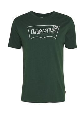 T-Shirt Levis Outline Vert pour Homme