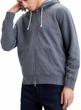 Sweat Levis Zip Gris pour Homme