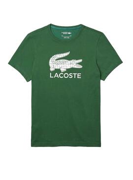 T-Shirt Lacoste Geometric Vert pour Homme