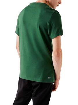 T-Shirt Lacoste Geometric Vert pour Homme