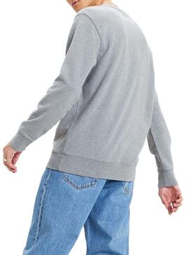 Sweat Levis Basic Crew gris pour Homme