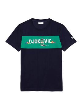 T-Shirt Lacoste Djokovic YSY Bleu pour Homme