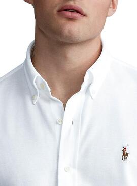 Chemise Polo Ralph Lauren Oxford Blanc pour Homme