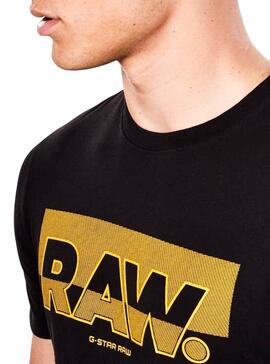 T-Shirt G Star Raw Graphic Slim Noir pour Homme