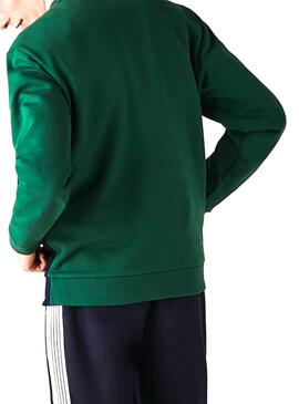 Sweat Lacoste Block Vert pour Homme