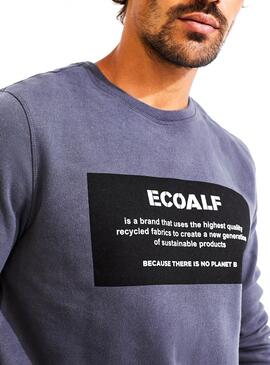 Sweat Ecoalf Patch Label Bleu pour Homme
