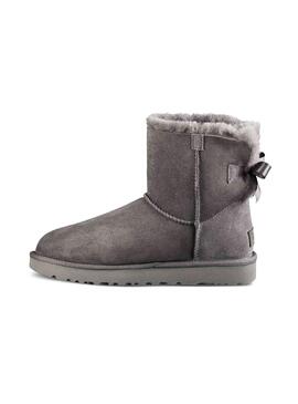 Bootss UGG Mini Bailey Bow II Gris Femme