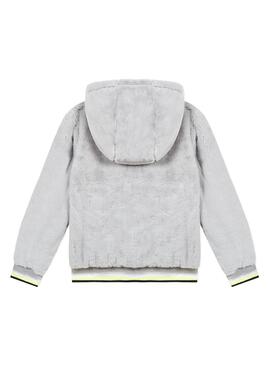 Veste 3 Pommes Animal Gris pour Fille