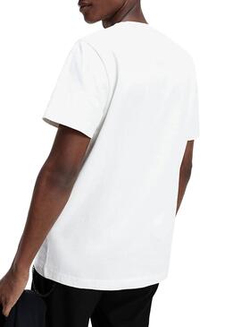 T-Shirt Tommy Jeans Big Patch Blanc pour Homme