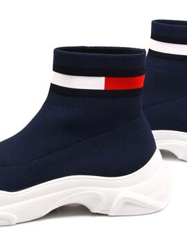 Baskets Chaussette Tommy Jeans Bleu marine pour Femme