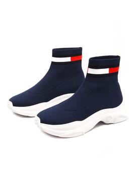 Baskets Chaussette Tommy Jeans Bleu marine pour Femme