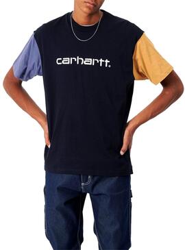 T-Shirt Carhartt Tricolor Bleu marine pour Homme