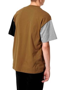 T-Shirt Carhartt Tricolor Marron pour Homme