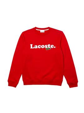 Sweat Lacoste Italic Rouge pour Homme