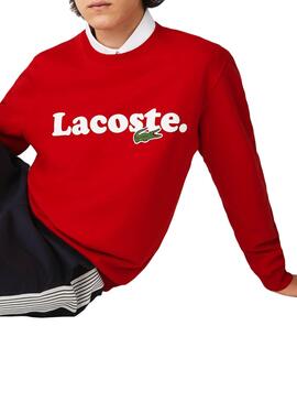 Sweat Lacoste Italic Rouge pour Homme
