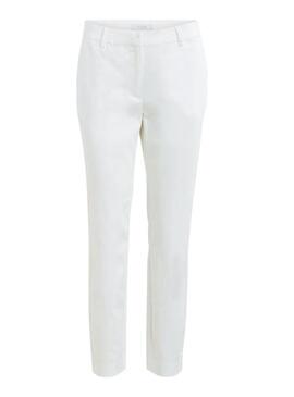 Vila Viseana Pantalon Blanc Femme