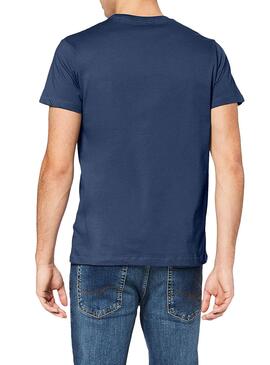 T-Shirt Pepe Jeans Eggo Bleu pour Homme
