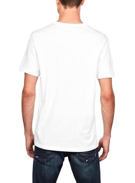 T-Shirt G-Star Raw Wavy Blanc pour Homme