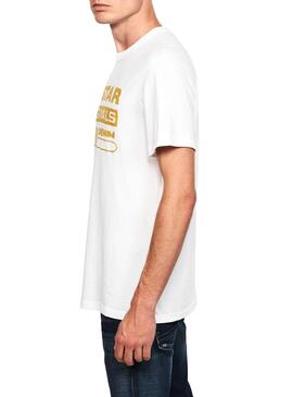 T-Shirt G-Star Raw Wavy Blanc pour Homme