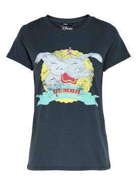 T-Shirt Only Dumbo Circus Gris pour Femme