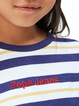 T-Shirt Pepe Jeans Spencer Bleu pour Fille