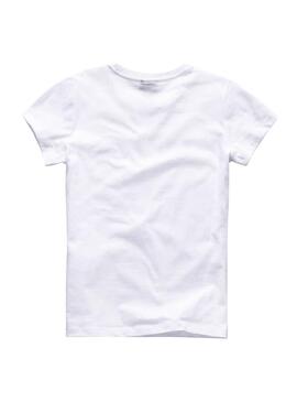 T-Shirt G-Star Basic Blanc pour Fille