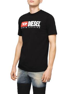 T-Shirt Diesel T-JUST Division Noir Homme 